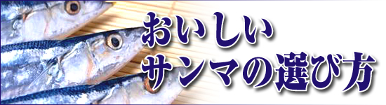 おいしいサンマの選び方