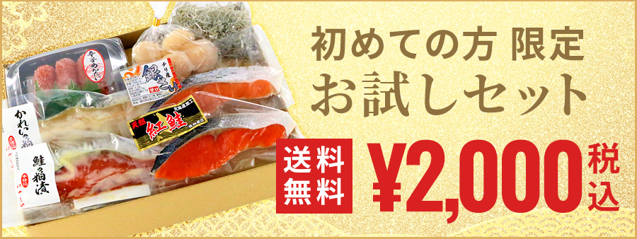 1家族様 1回限り お試しセット 送料無料￥2,000税込